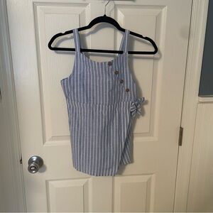 Haute Hippie Romper Girls Blue Large 10/12 Kids Shorts One Piece Summer Vacation